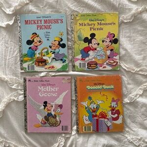 Vintage Walt Disney Little Golden Books Set of 4